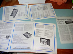 HAFLER ORIGINAL PRODUCT LEAFLET ADS RARE FIND! 6 SHEETS AS SHOWN LOT #2