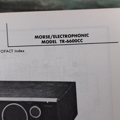 MORSE/ELECTROPHONIC Manual TR-6600CC Stereo Receiver 1974 Illustrated Repair