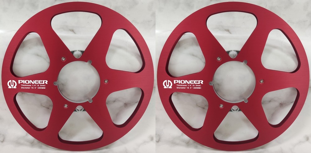 One Pair 10.5” red Pioneer Tape reel High Quality Aluminum Take Up Reel