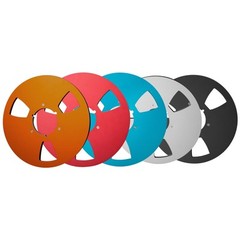 1X Pro Red Full Edge Polished 10.5″ 1/4″ Empty Tape Reel For Tape Recorders