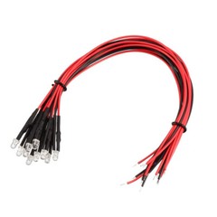 10Pcs White Wired 3mm LED Lights for Marantz Sansui Pioneer 6v-12v AC/DC 8v
