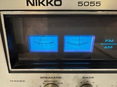Vintage Nikko 5055 Stereo Receiver Silver Face Works Missing Buttons Part Repair