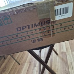 Optimus LAB-1000 Belt Drive Automatic Turntable Radio Shack Vintage Original Box
