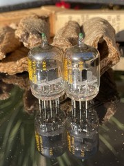 PAIR NOS NIB Western Electric 2C51 396A Vacuum Tubes D GETTER GREEN TIP