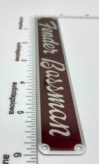 Fender Bassman Tweed Brown Amplifier Badge Custom Made Silver Aluminum
