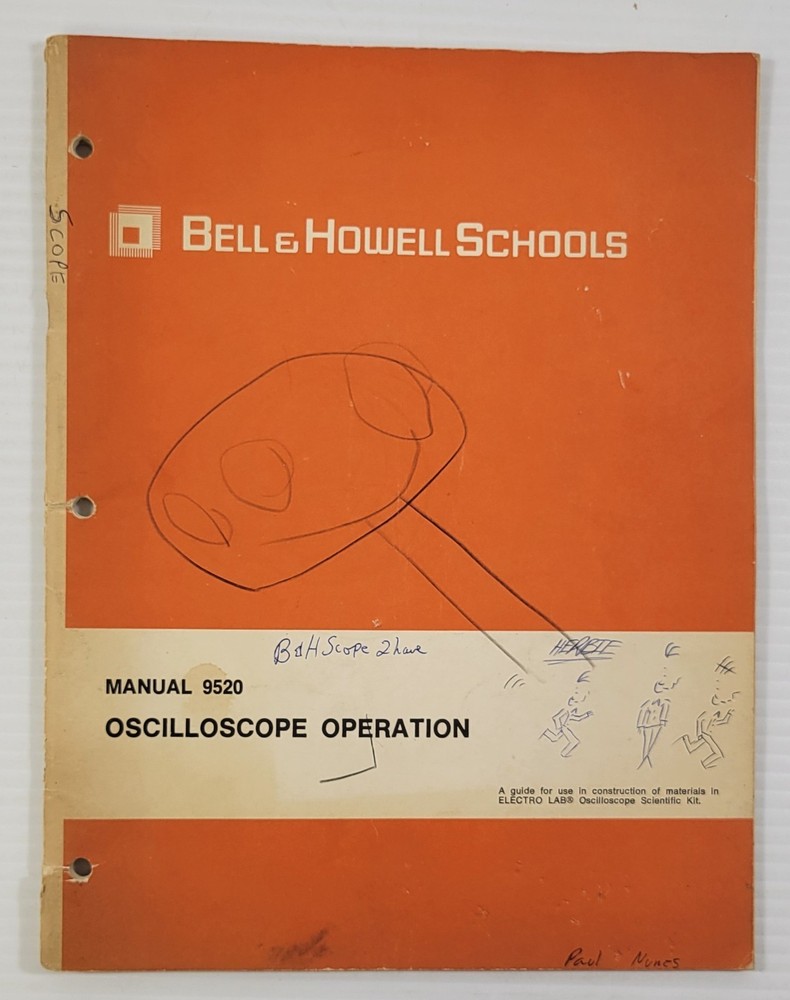 *L3) Bell & Howell Schools: Oscilloscope Operation Manual 9520 (1973 Workbook)