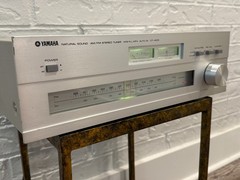 Yamaha CT-410II AM/FM Stereo Tuner Vintage Silver Tested Working Japan