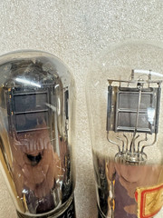 2 – Van Dyke Globe 45 Engraved Base Output Tubes