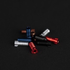2X OTARI PIONEER Universal Trident Screw Blue Sleeves Screw Diameter 3.0mm