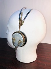 VTG 20’s 30’s Headphones C. Brandes USA Superior 1/4” connector Metal Headband