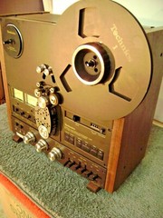 TECHNICS R S 1506 4 TRACK DECK REEL TO REEL WITH PLASTIC DUST COVER
