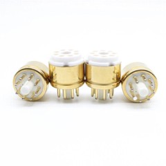 2x 8Pin Octal Socket Saver for EL34 KT88 6550 6L6 6CA7 5U4G 5Z3 274B 6F8G Golden