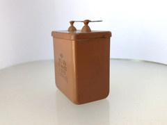 2 x 10uF 400V 10% MBGO MATCHED PAIR Soviet Paper Oil PIO Capacitor MBGO-2 NEW
