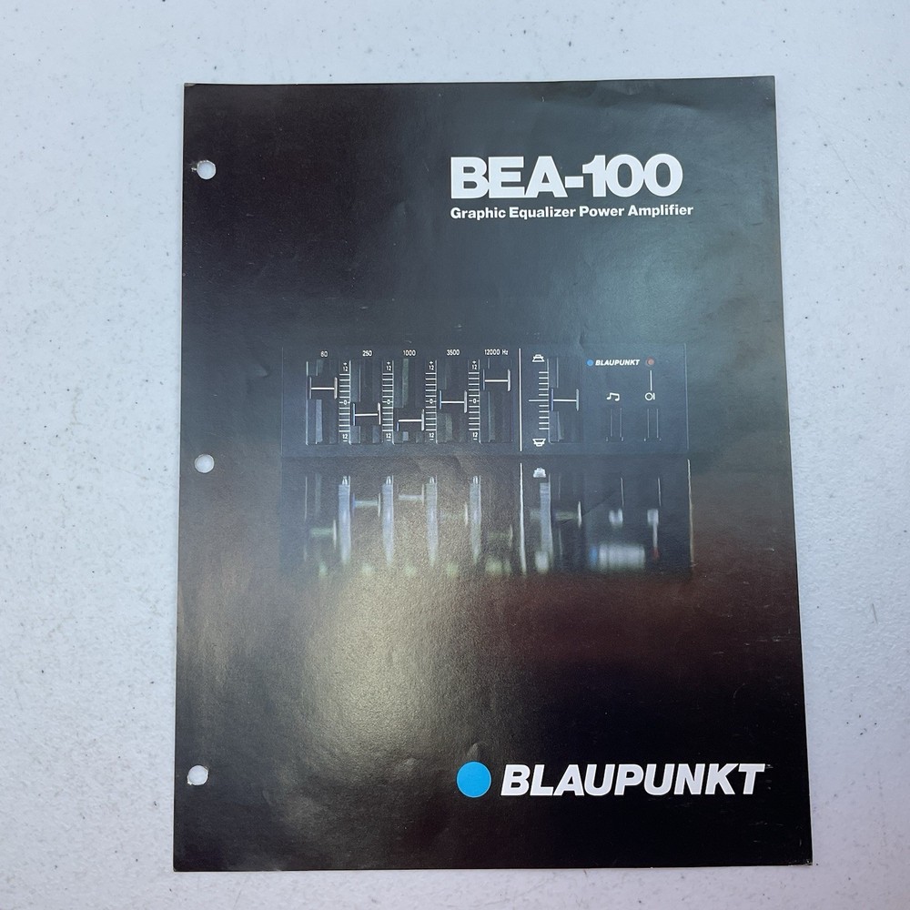 Vintage Blaupunkt BEA-100 Graphic Equalizer Amplifier Original Dealer Brochure