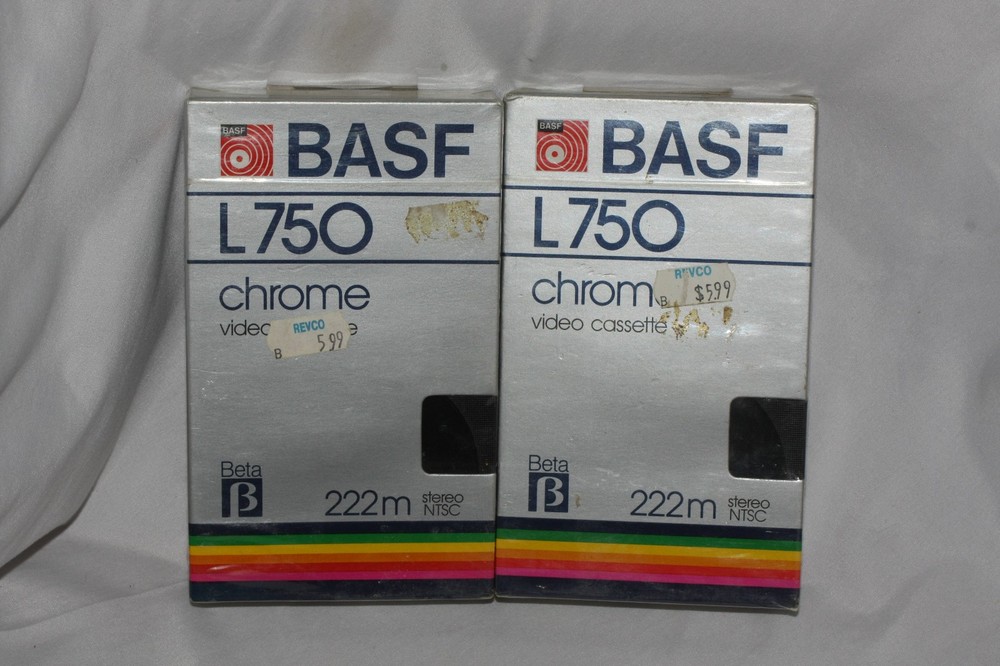 BASF Beta L750 video cassette tape new sealed lot of 2