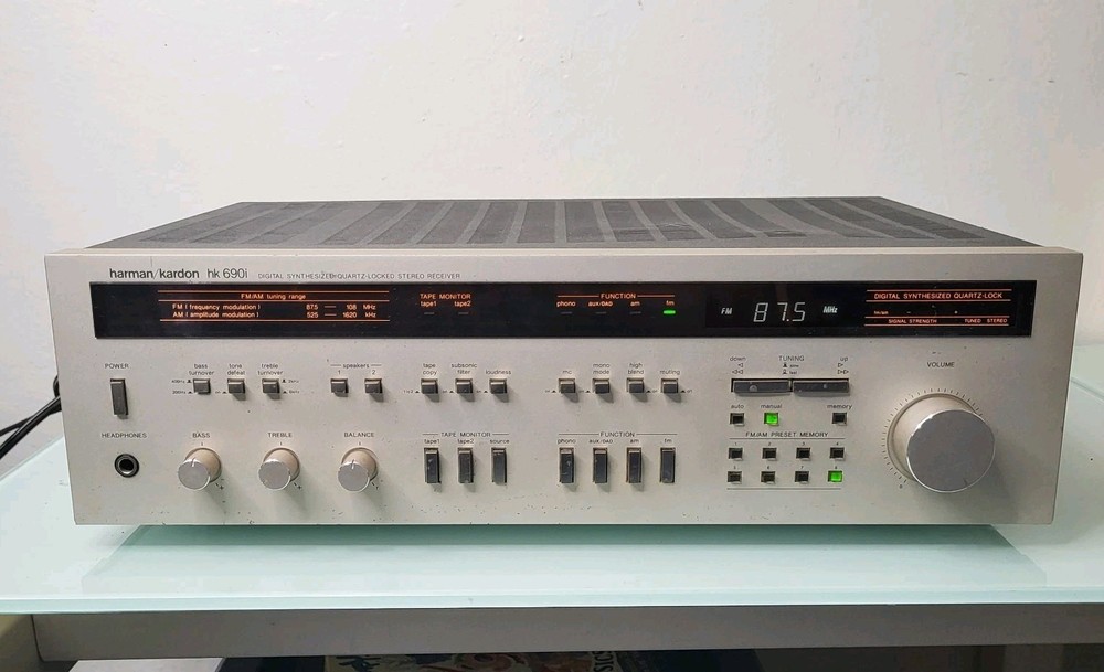 Vintage Harman Kardon HK690i Stereo Receiver PARTS/REPAIR Tested