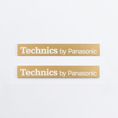 Technics by Panasonic Turntable Logo Badge 54mm(2.125″)X7.9mm(0.312″) gold