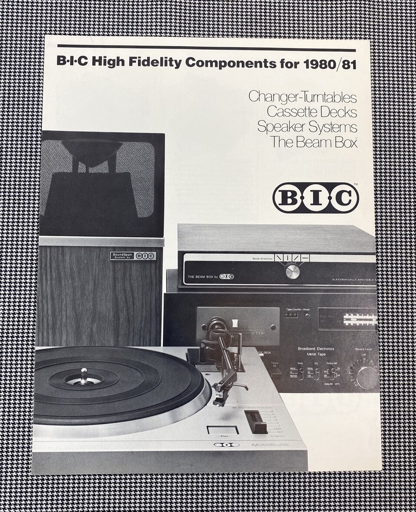 BIC HIGH FIDELITY COMPONENTS FOR 1980/81 ORIGINAL PRODUCT BROCHURE J0468