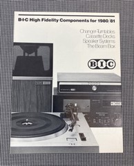 BIC HIGH FIDELITY COMPONENTS FOR 1980/81 ORIGINAL PRODUCT BROCHURE J0468