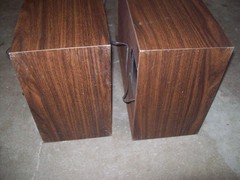 Vintage 1970s Zenith Allegro 2000 Floor Speaker Pair Wood Grain TESTED WORKING