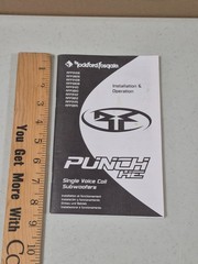 Rockford Fosgate Punch HE SVC Subwoofers Installation Operation Booklet Manual 2