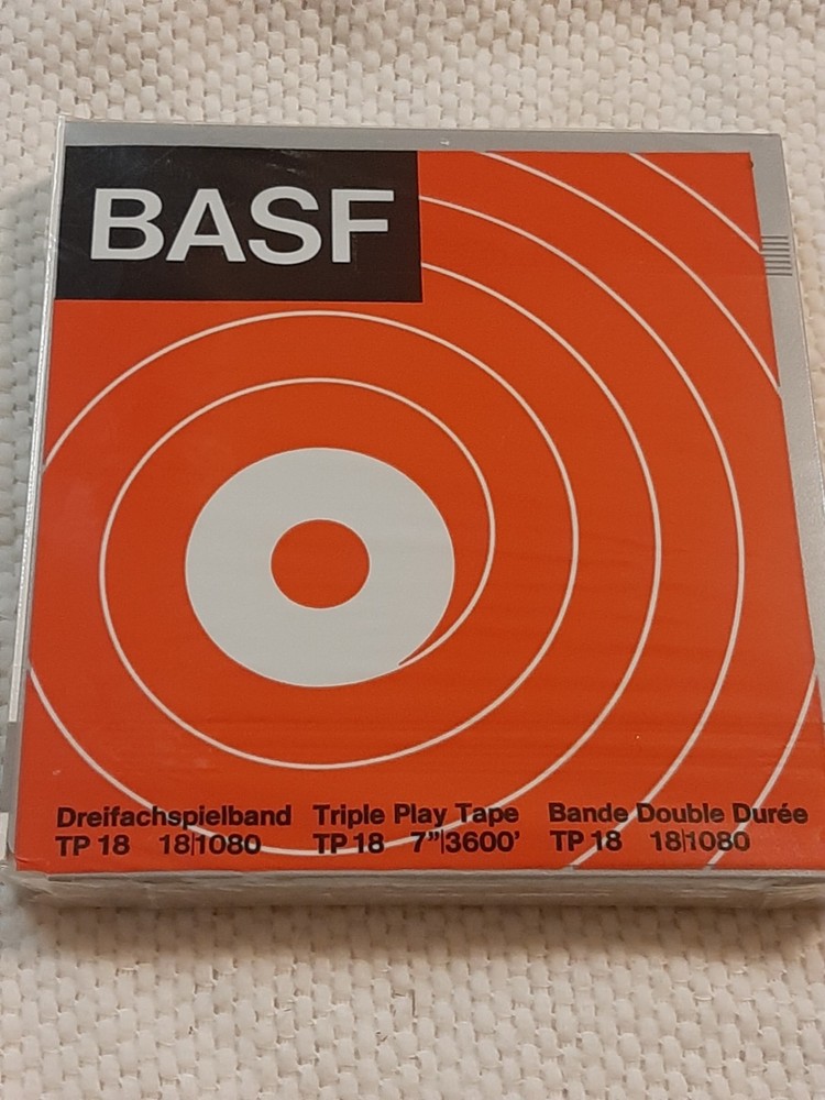 New BASF TP18 reel To Reel Tape SEALED 7″ HIFI 1080m Brand New Factory Sealed