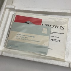 Crown Radio Japan Desktop Electronic Calculator CL-80K Tested W/ Manual