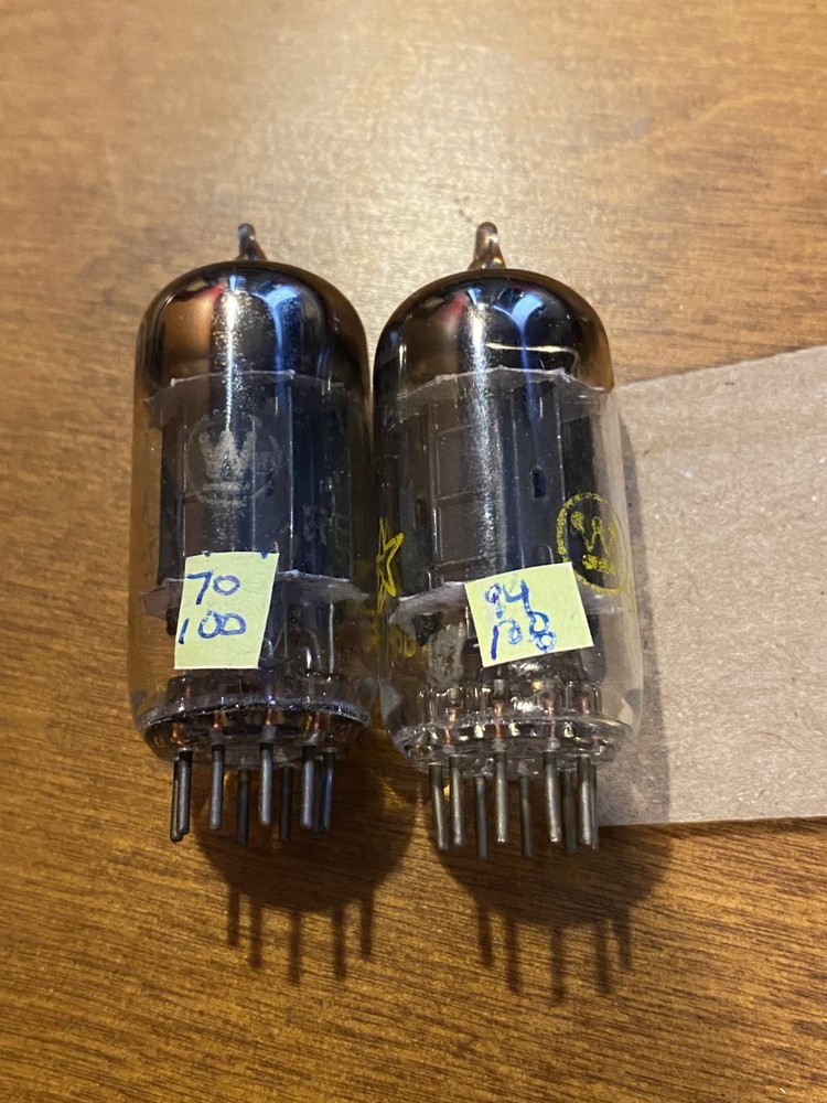 C28 A pair of Westinghouse 12AU7 Vacuum Tubes