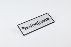 Rockford Fosgate Silver brushed aluminum Speaker Custom Logo Badge 106mmX39mm