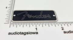 Fender Spaghetti Logo for Case Badge Custom Made Black/Silver Aluminum