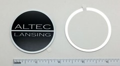 Altec Lansing Speaker Grill Badge Logo Emblem Round Pair Aluminum