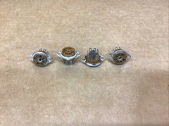 Four (4) NOS Vintage 7 Pin Vacuum Tube Sockets