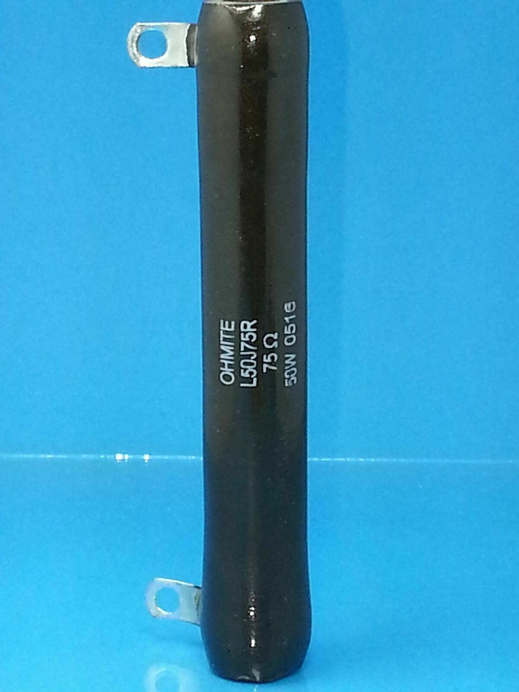 75 OHM 50 WATT RESISTOR OHMITE 0516 HIGH POWER SUPPLY PRESCION 5%