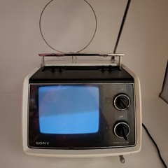 Vintage SONY TV-700 Transistor Portable 7” Television Tested And w/Car Power Adp