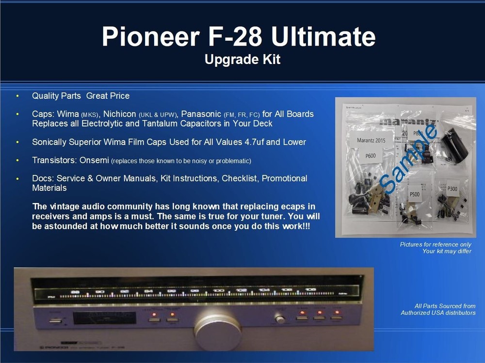 Pioneer F-28 Tuner Ultimate Restoration Kit – Wima, OnSemi, Nichicon