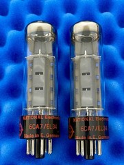 TWO Siemens National 6CA7 EL34 Tubes /Amplitrex👍/ STRONG PLATE CURRENTS / ’80