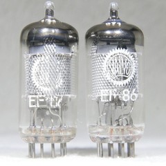 Matched Pair Valvo EF86/6267 Mesh Plate O-Getter Hamburg Germany 1959 Strong