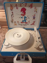 Vintage Woody Woodpecker Record Player 1976 Tested Works TeleTone Suitcase Rare