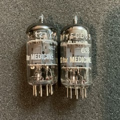 NOS Amperex 12AX7 ECC83 Electronics for Medicine Tubes MATCHED Bugle Boy 12ax7a