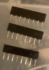 (3 Pcs) Beckman 764-1-R10k Resistor Network SIP Component(8 Pin)