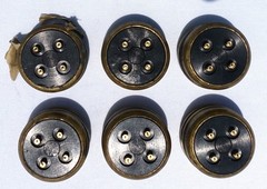 5935-00-376-9334 4-Pin Electrical Receptacle Connector (Lot of 6pcs)