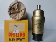 3 Philips Tubes: ABL1, ABC1, AK2 Used in Radios 1930´s & 40´s AVO tested- NOS
