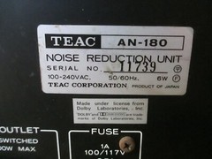 TEAC AN-180 NOISE REDUCTION VTG POWERS UP
