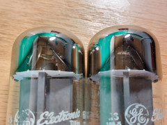 Closely Matched Pair of GE 6CA7 EL34 NOS NIB Vacuum Tubes #1