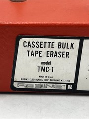 Cassette Bulk Tape Eraser Robins Electronics Corp Model TMC-1 Made In 🇺🇸
