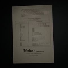 Vintage Original McIntosh MC240 Manual, Maintenance Manual, Mounting Temp NEW