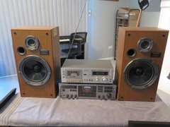 Vtg Technics Floor Speaker SB-CR33 Replacement Grills Grilles Front Covers NICE!