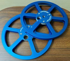 7 Inch Metal Reels Aluminum Pair For Pioneer Reel To Reel Deck RT-707 Blue