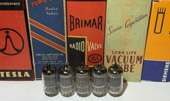 (1) 1950s Blackplate 12AX7 Tubes By Canadian Marconi/GE Tested On TV7-D/U Tester