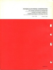 Vintage Pioneer Model SA-6500 KCU Stereo Amplifier Service Manual